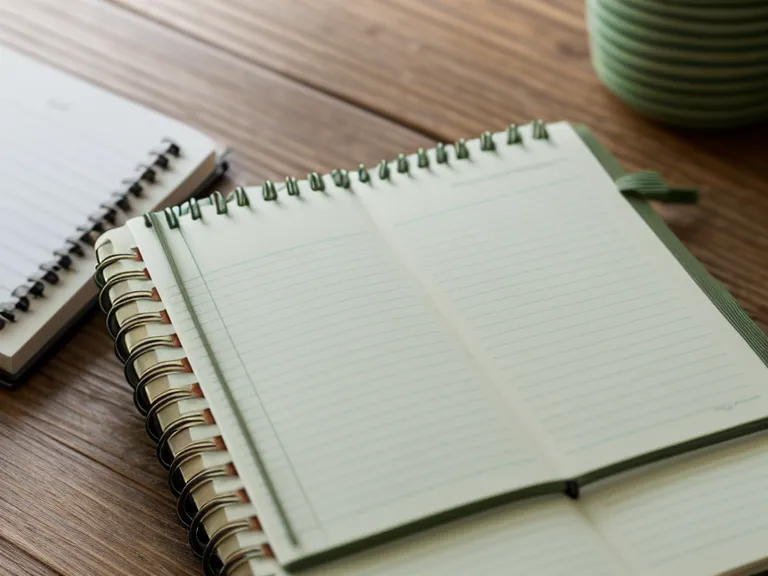 Notebook and hearing aids used for supplement tracking and hearing health notes while aging