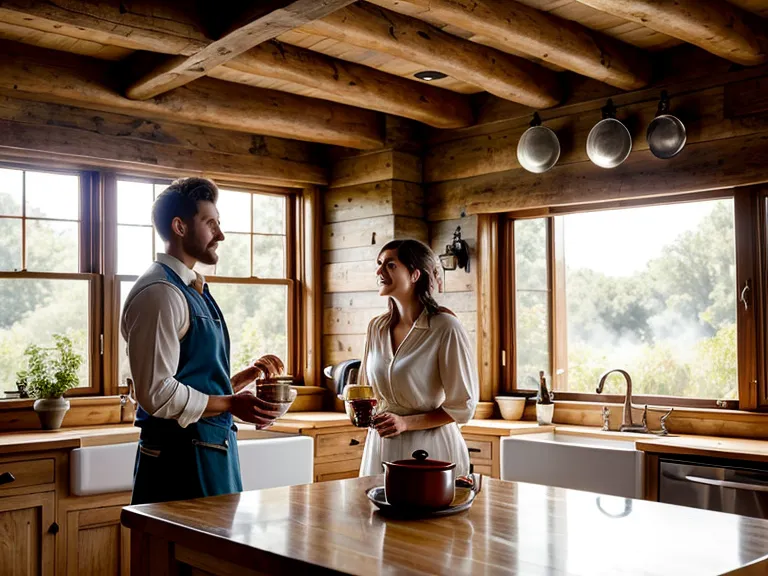 Couple talking across a kitchen island, an everyday hearing health test after 50