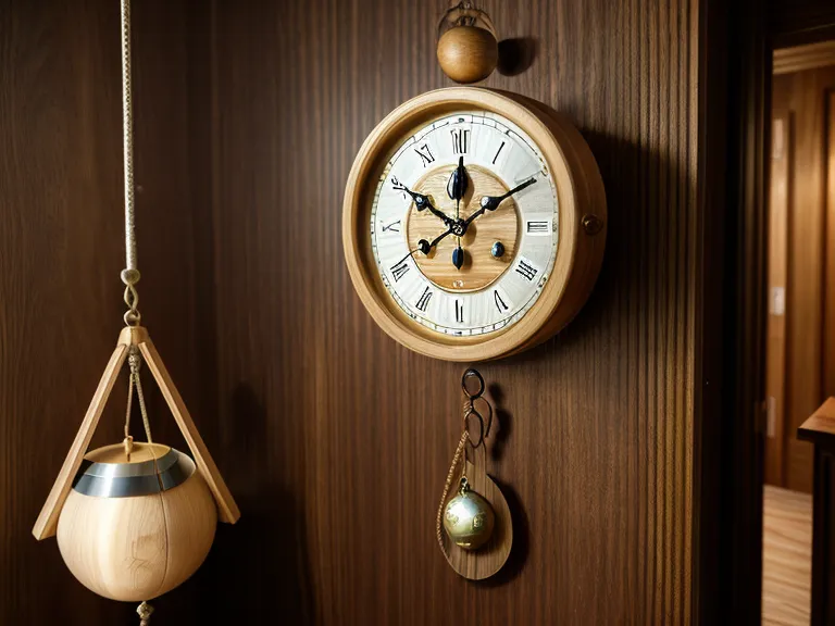 Old wall clock in a sunlit hallway, a small sound noticed again during aging after 50