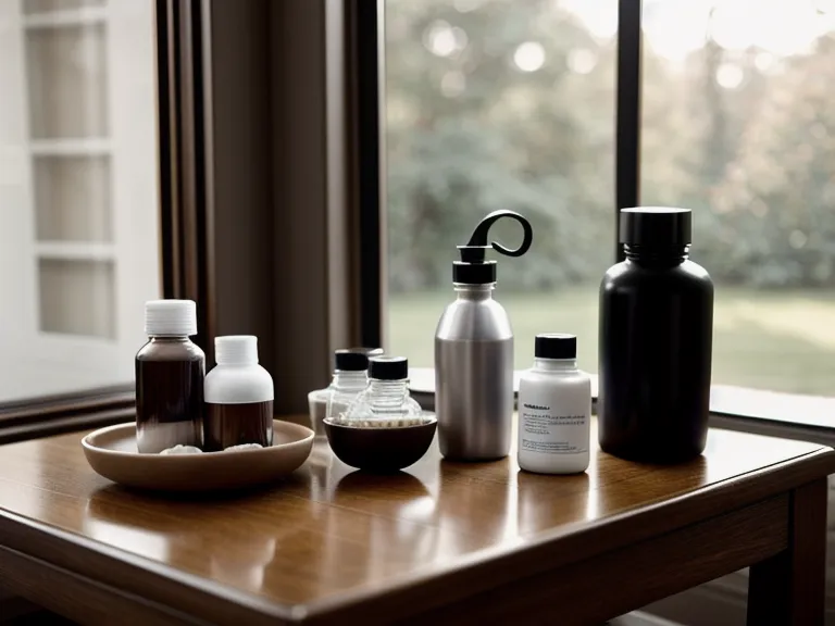 Audifort natural ear support supplement bottle beside hearing aid accessories