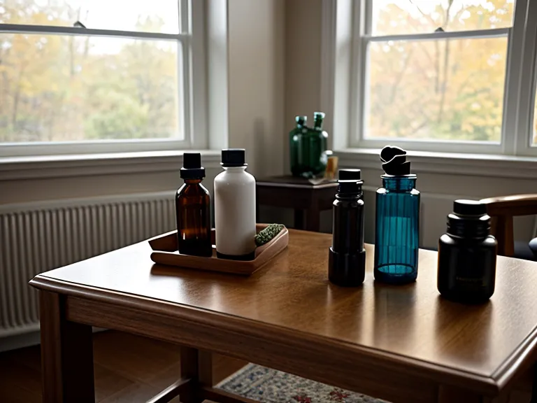 Audifort ear health supplement bottle beside a water glass on a nightstand
