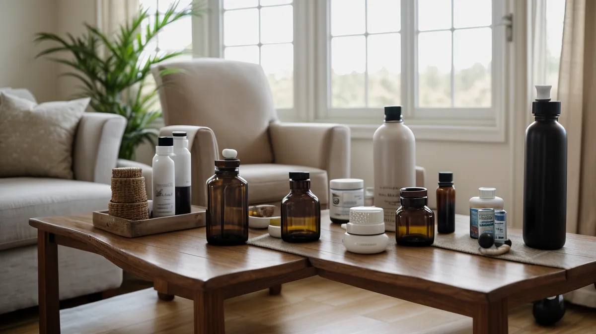 Zeneara hearing supplement bottle next to a senior's morning coffee and wellness tracking log